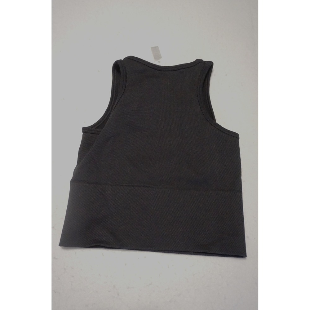 Fornia Kids Seamless Ribbed Tank Top Black Sleeveless Shirt S/M